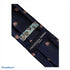 navy blue tie with cute sloth embroidered design